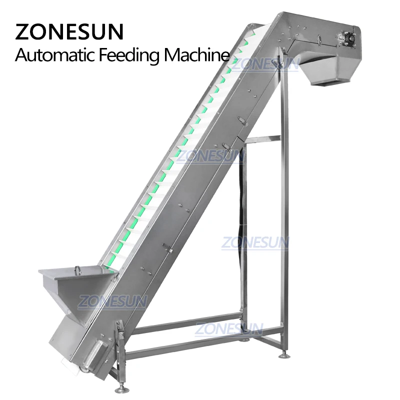 ZONESUN ZS SLJ2 гайки бобы гранул наклон ведро тип конвейерной ленты увеличивающая рост