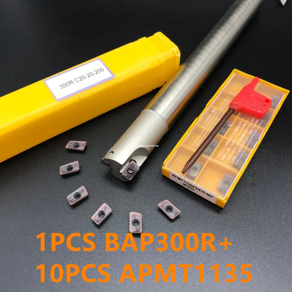 HSS BAP300R Фрезерный резак для отправки 10 шт. APMT1135 карбид Вставки токарный инструмент BAP 300R фрезерный инструмент держатель обрабатывающий центр ручка