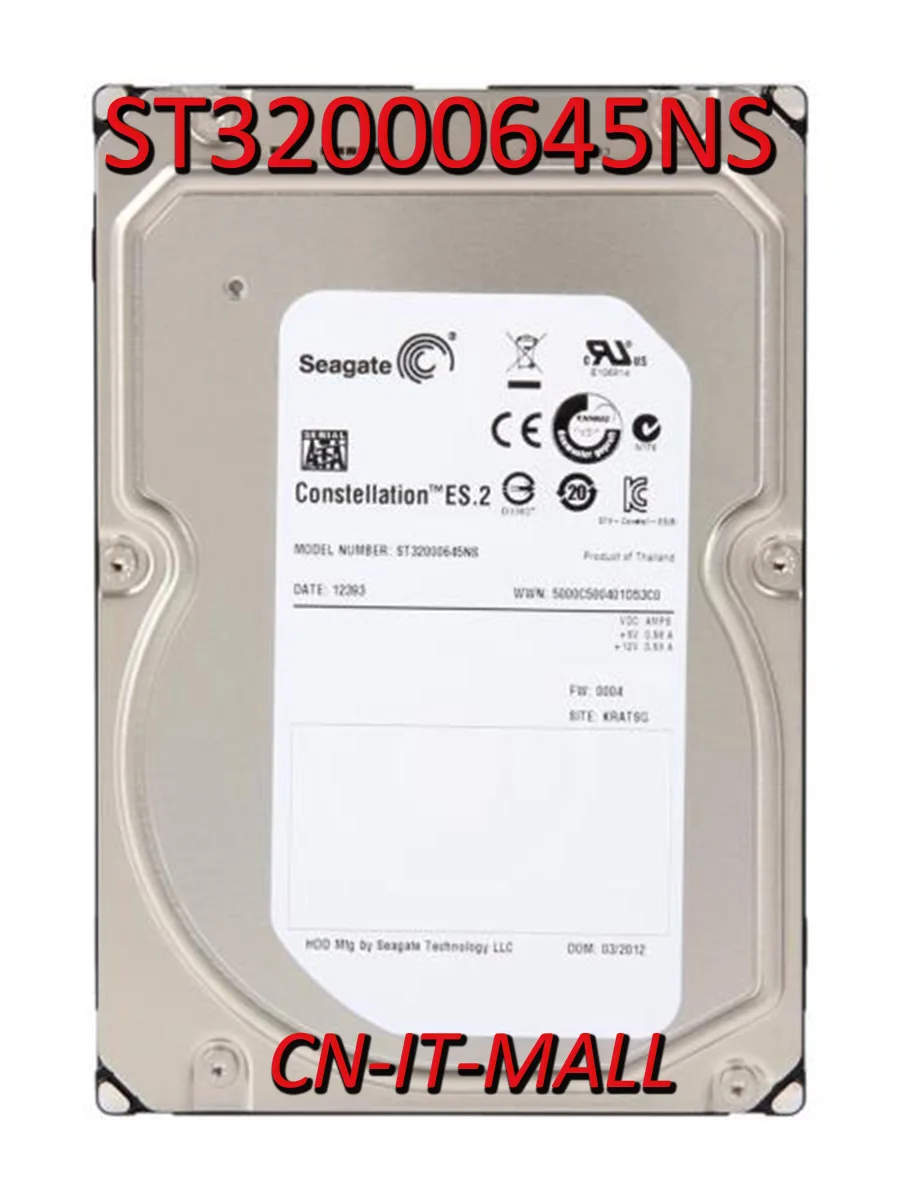 

Seagate Constellation ES.2 ST32000645NS 2TB 7200 RPM 64MB Cache SATA 6.0Gb/s 3.5" Enterprise Internal Hard Drive