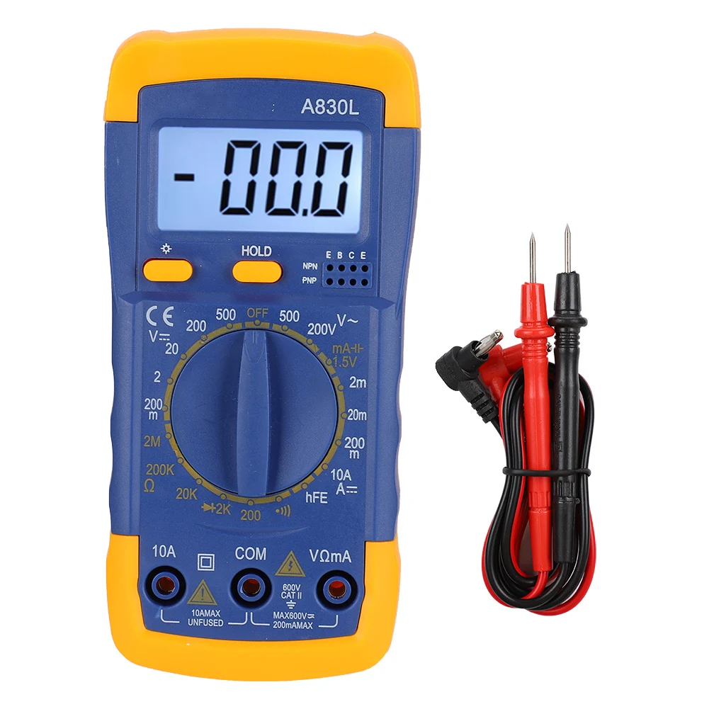 Цифровой мультиметр A830L тестер с ЖК дисплеем и функцией зуммера для измерения
