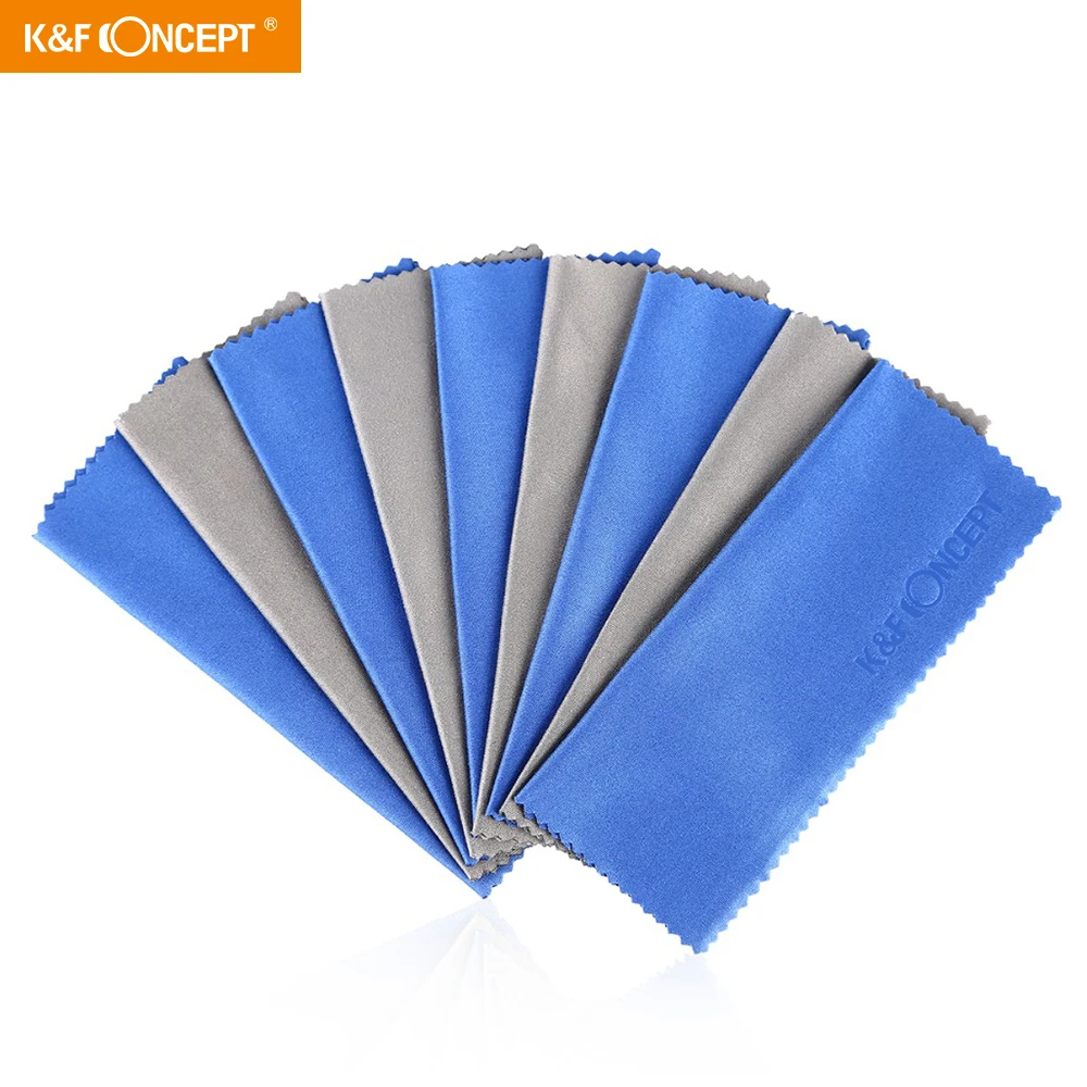 K & F CONCEPT 10 шт. салфетка для очистки объектива очков камеры микроволокно фильтр DV