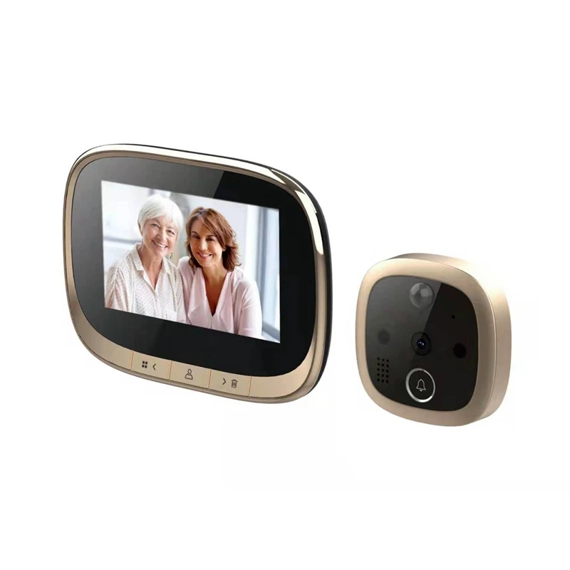 Digital Door Peephole Camera 4.3" TFT Viewer Infrared Night Vision Motion Detection Wide Angle Rechargeable Doorbell | Обустройство