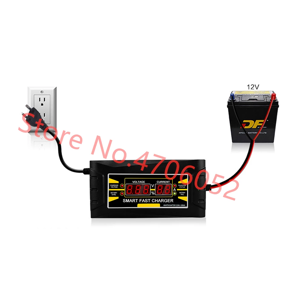 Полностью автоматическое умное автомобильное зарядное устройство 12 в 10 А