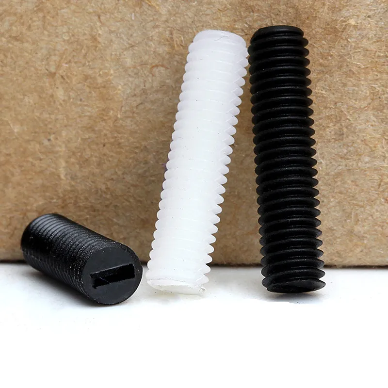 Набор нейлоновых болтов 100 шт./лот M4 черного/белого цвета пластиковая резьба