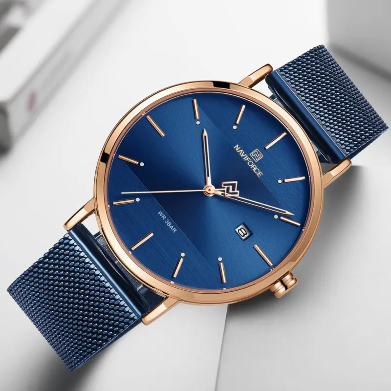 NAVIFORCE Couple Watches Casual Fashion Waterproof Men's Watch Stainless Steel Strap Male And Famale Quartz Wristwatches Gifts