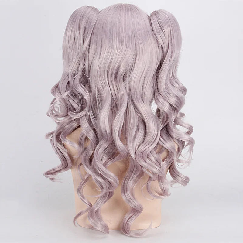 

Charlotte Tomori Nao Cosplay Wig With chip Ponytails women 70cm Long Curly Wavy Wigs Heat Resistance Fiber Synthetic Fake Hair