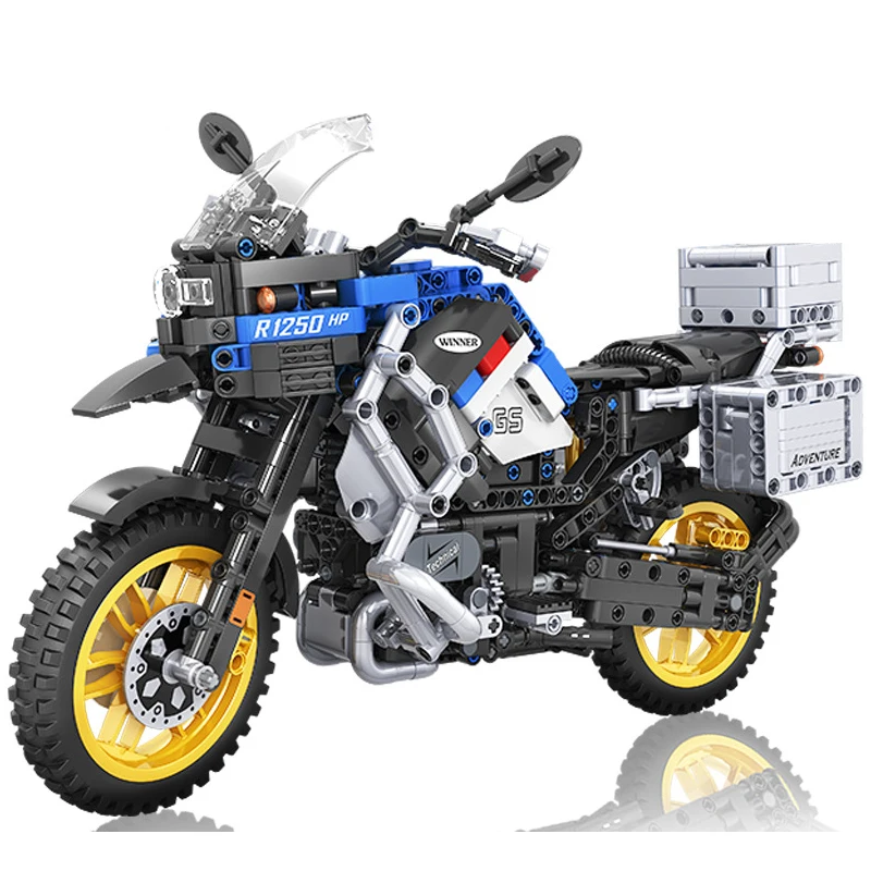 

Motorcycle Car Model Building Blocks Speed Racing Car City Vehicle MOC Motorbike Chopper Bricks Kits Toys For Children