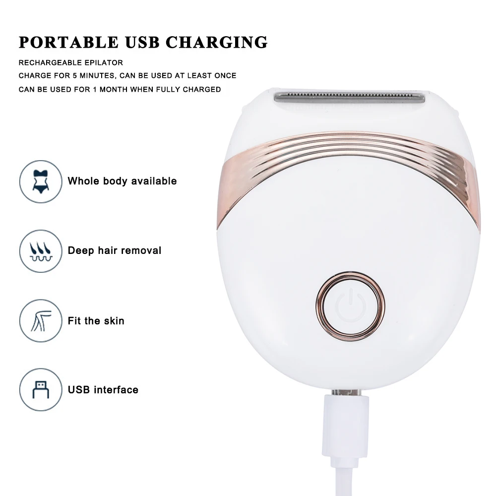 

Portable Electric Epilator USB Charging Shaver Stainless Steel Blade Women Hair Remover Professional Painless Shaving Machine