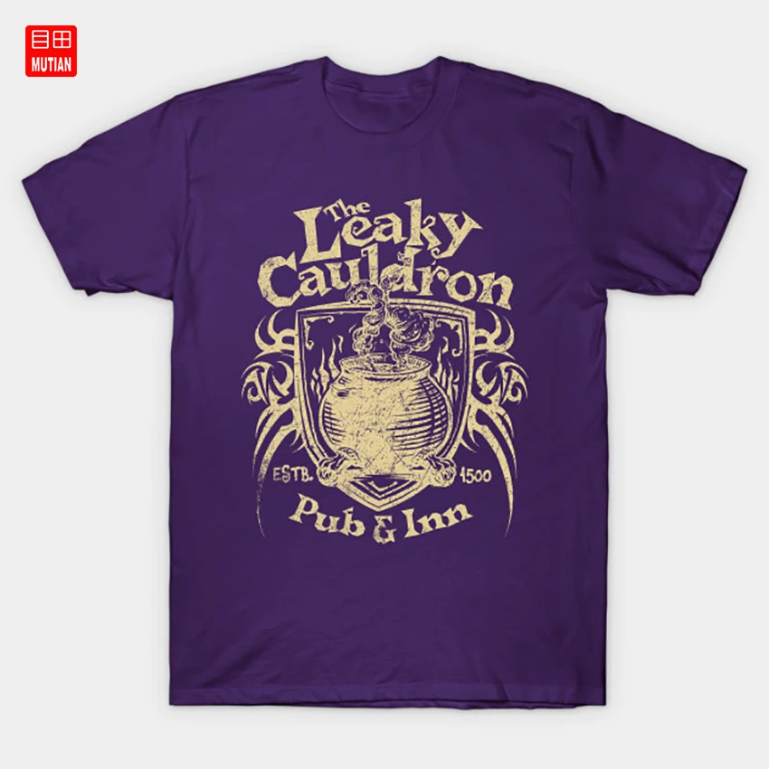 Футболка с надписью The Leaky Cauldron Wand Owl Malfoy Ron Weasley Hermione Snape Hogsmeade London британская