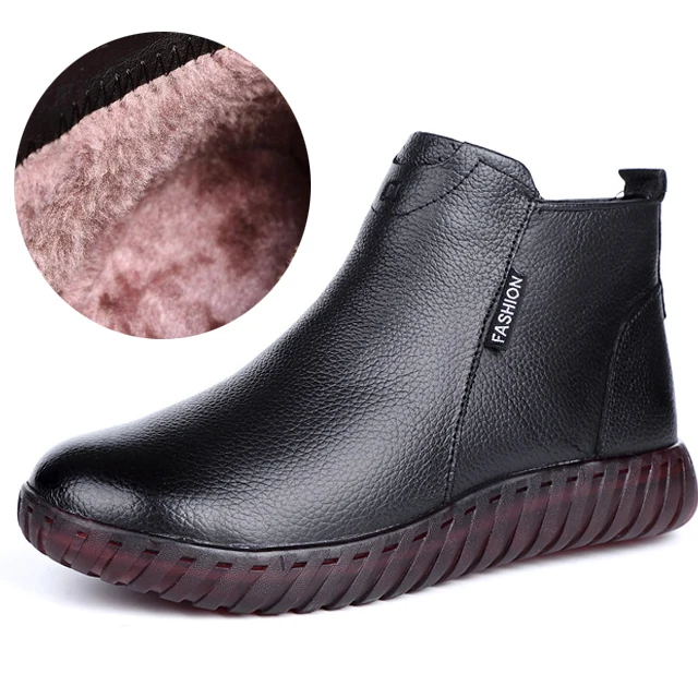 Zapatos mujer; женские зимние ботинки из натуральной кожи; женские ботильоны ручной работы на молнии в стиле ретро; сезон зима-весна; женская обувь; g934 - Цвет: black fur