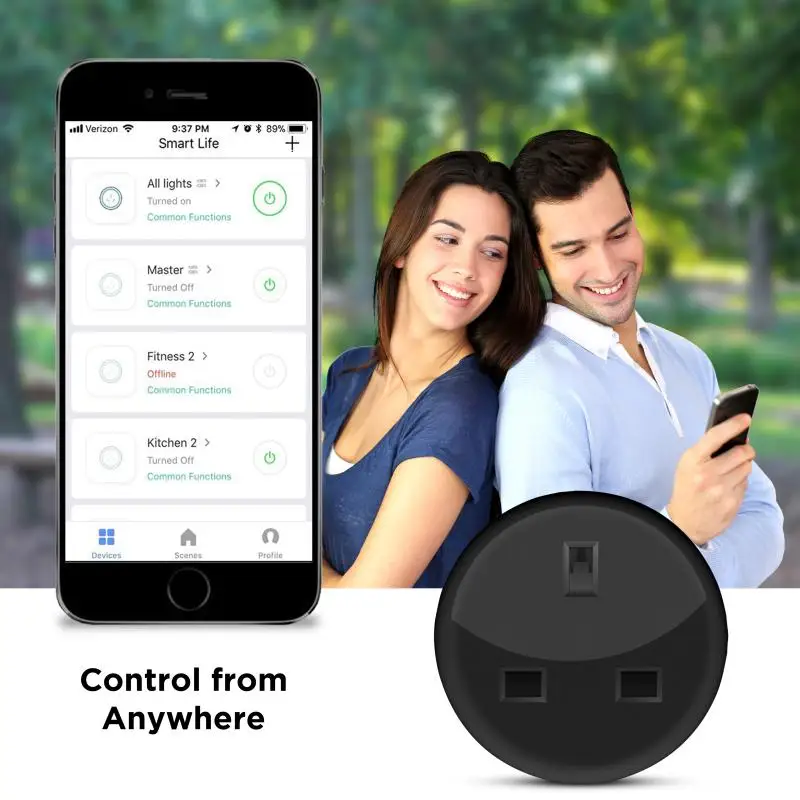 

10A Wireless WIFI Smart Socket UK Plug APP TUYA/Smart Life Timing Power Socket voice Remote Control Alexa Google Home Assistant