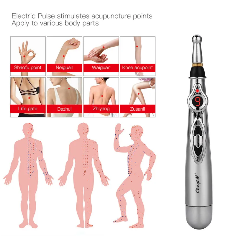 

Health Care Meridian Electronic Acupuncture Pen Magnet Therapy Massage Energy Pen Energy Pain Relief Muscle Relaxation 4 Heads