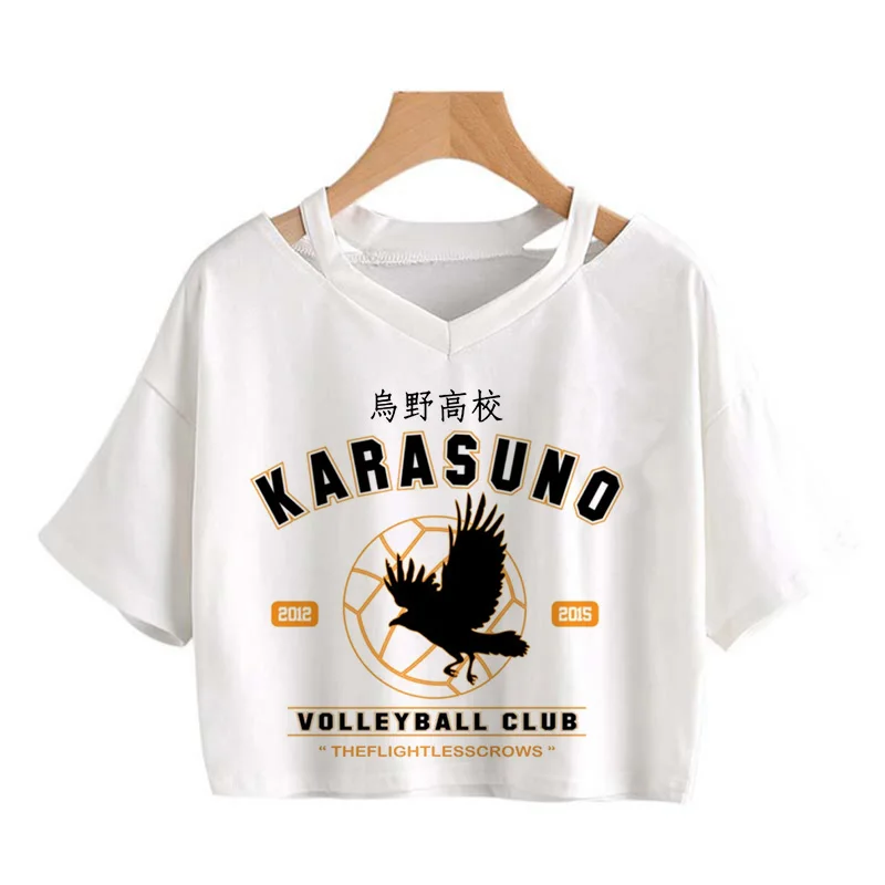 

Футболка женская с японским аниме Oya Haikyuu, топ с рисунком Куро, милая мультяшная футболка карасуно, на лето