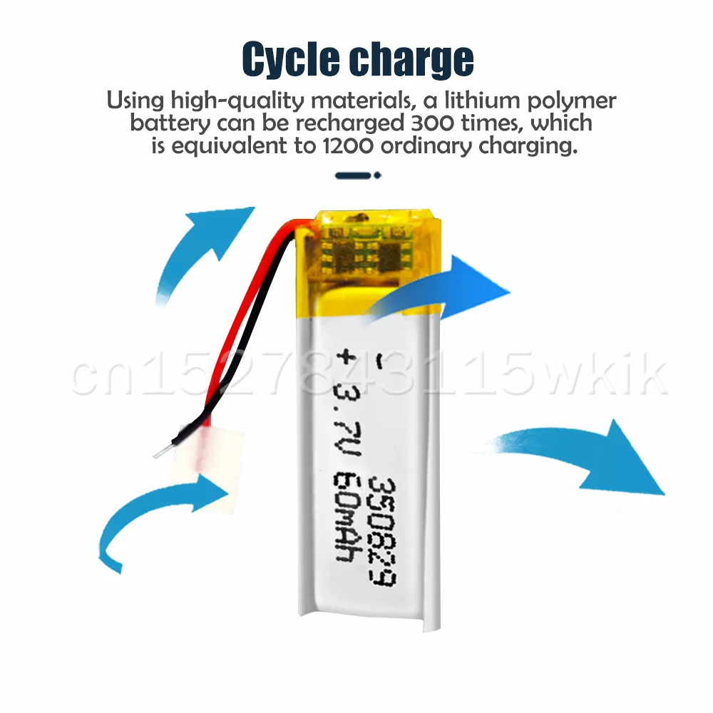 3.7v 60mAh 350829 Lithium Polymer Li-Po li ion Rechargeable Battery For GPS Camera Power Bank Tablet Electric Toys PAD DVD | Электроника