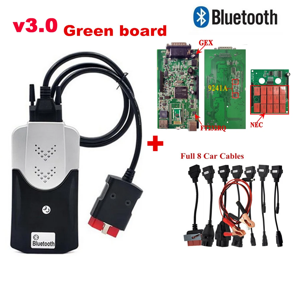 Новый V3.0 PCB реле 9241 чип OBD OBDII VD tcs для автомобиля грузовика vd cdp pro диагностический