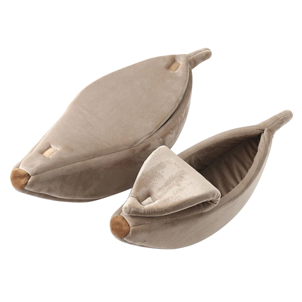 Банановая кожура Кошкин дом милый кровать коврик мягкая плюшевая подкладка