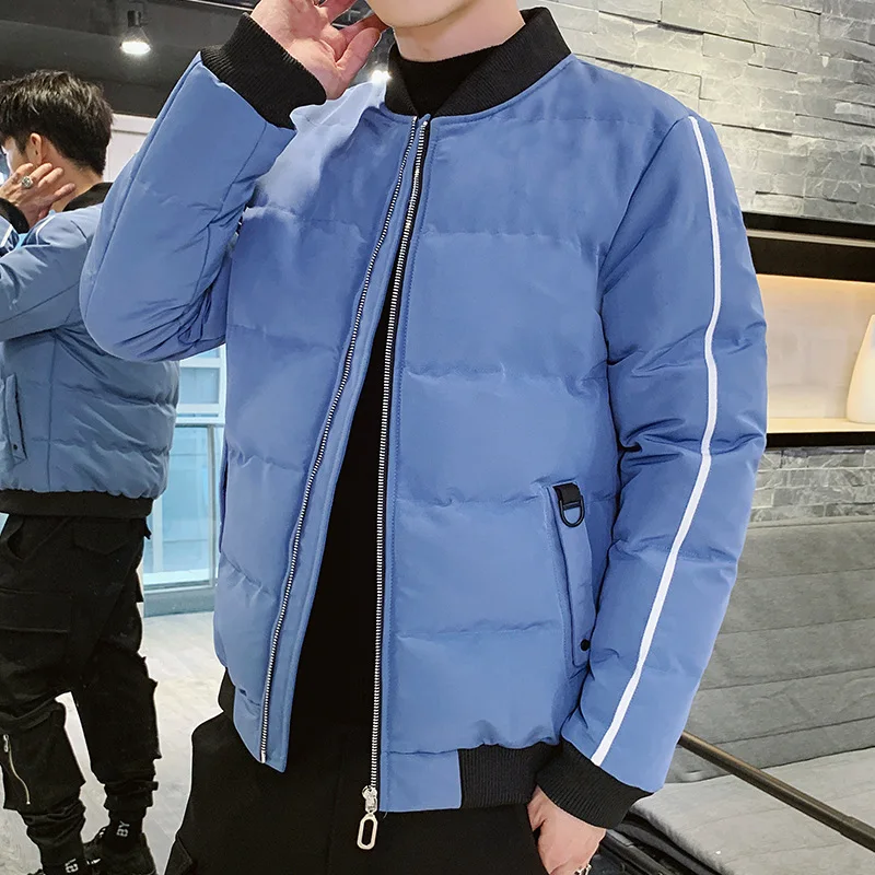 New Style Stand-up Collar Cotton-padded Jacket Men's Baseball Collar Autumn and Winter Down Jacket