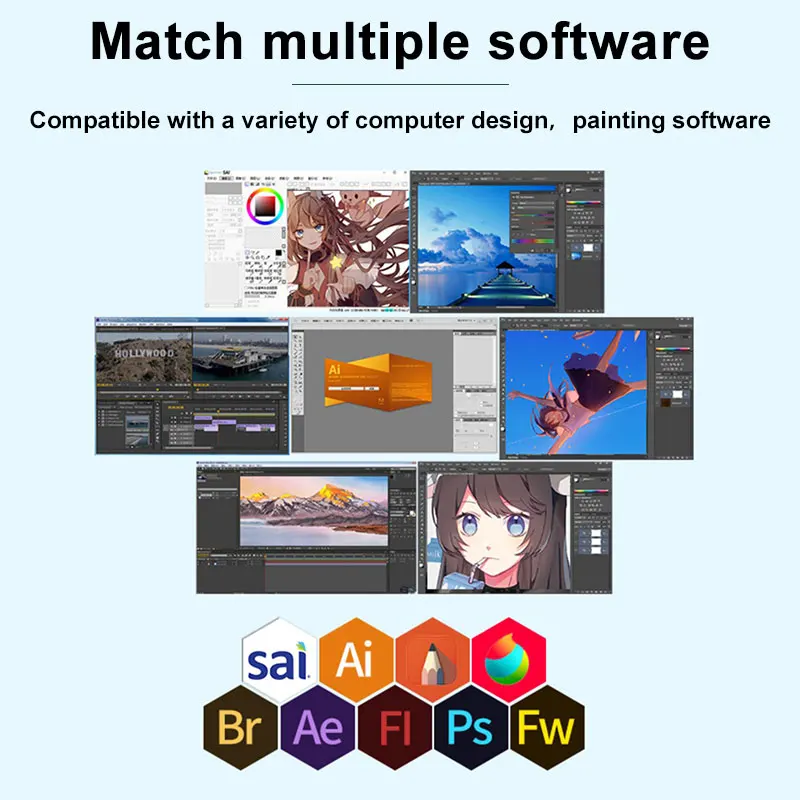 Профессиональный графический планшет для рисования 10x6 дюймов 12 Экспресс клавиш
