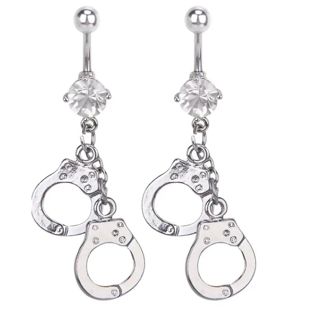 Новинка 2020 1 шт. наручники для пирсинга живота с кристаллами из хирургической