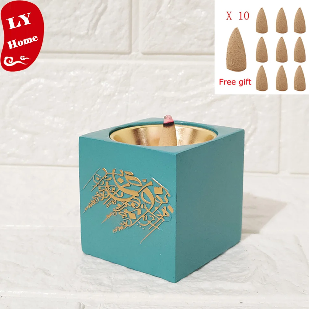 

Incense Burner Arabic Handmade Polyresin Material Incense Holder Living Room Home Office Decor Burner