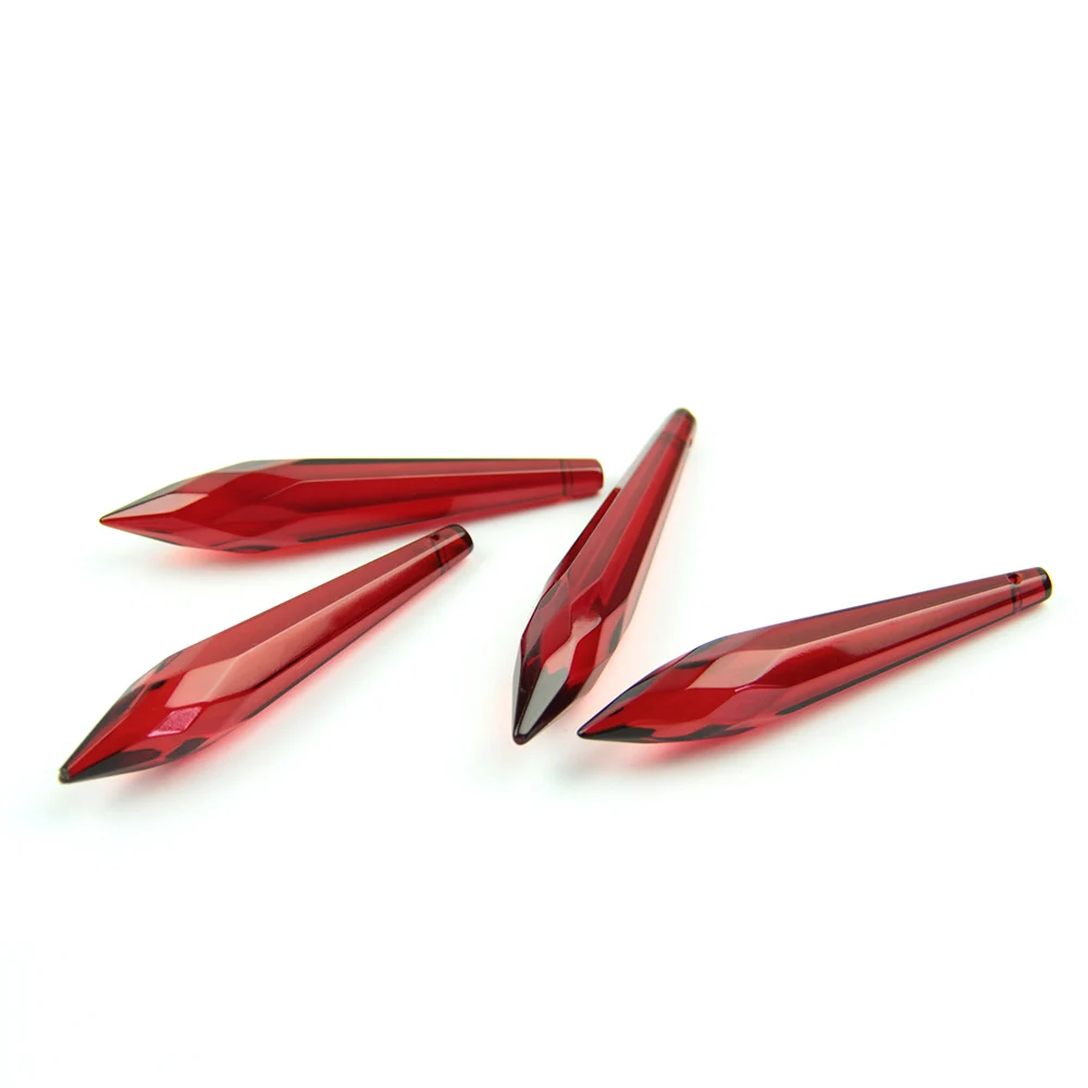 10 шт 76 мм красный кристалл граненый U-подвеска в форме капли Хрустальная Люстра
