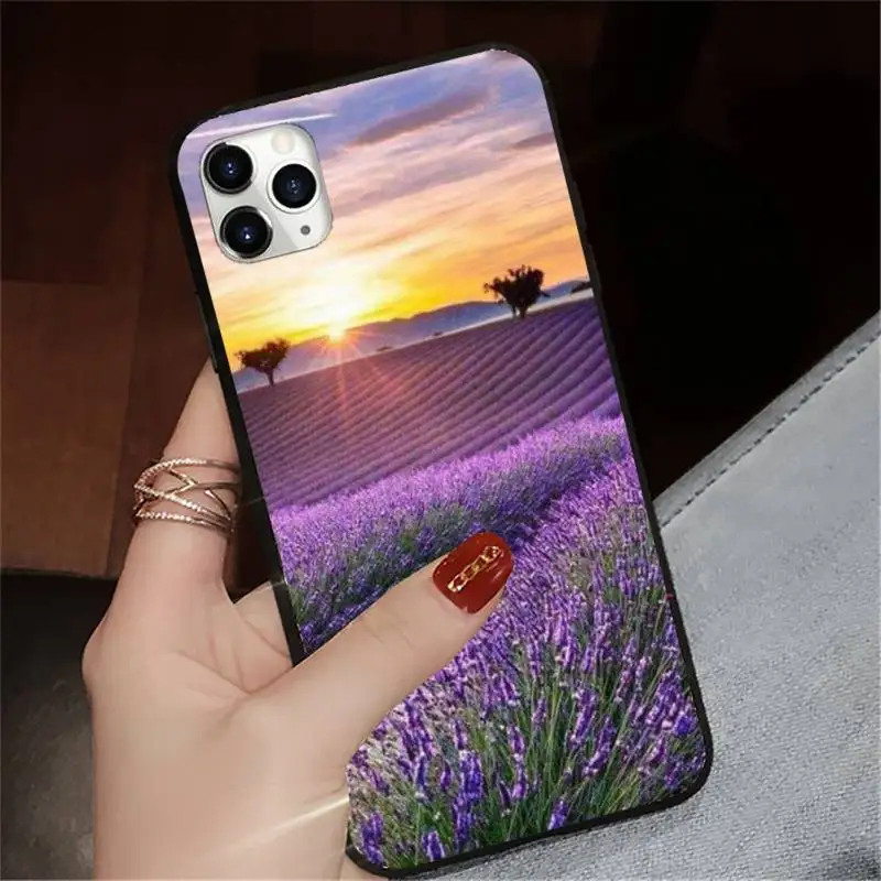 

simple lavender Purple flowers Phone Case for iPhone 11 12 pro XS MAX 8 7 6 6S Plus X 5S SE 2020 XR