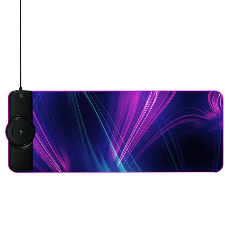 

Gaming Mouse Pad RGB LED Light Computer Laptop PC Keyboard Mat Wireless Charging