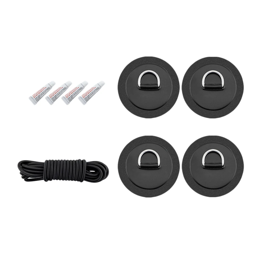 4 шт. из нержавеющей стали D Ring Pad Patch PVC Круглый кольцевой коврик для надувной лодки