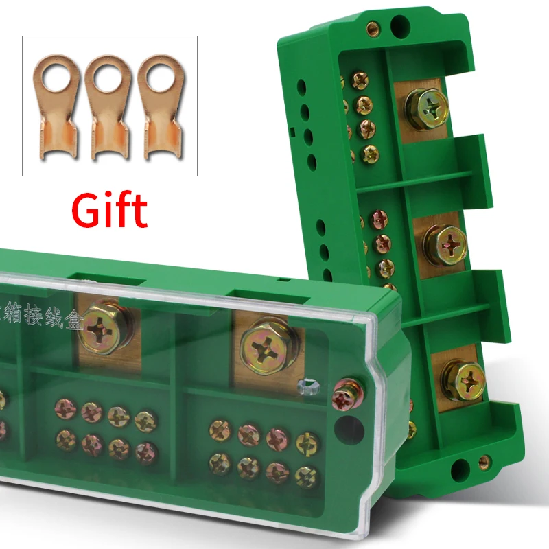 Клеммная колодка одна фаза три в двенадцати выходная зеленая распределительная