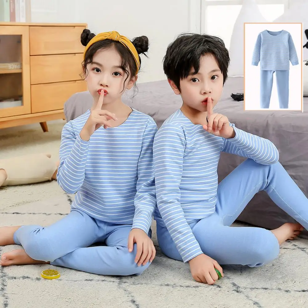 

2020 Autumn Cotton Boys Sleepwear Kids Pyjamas Children Baby Girls Pajamas Cartoon Clothes Suits Nightwear Pijama Infantil 3-8Y