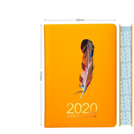Orange A5 еженедельник, ежедневник,,, записная книжка, плотный, милый, ежедневник, записная книжка, школьные канцелярские принадлежности - Цвет: Orange