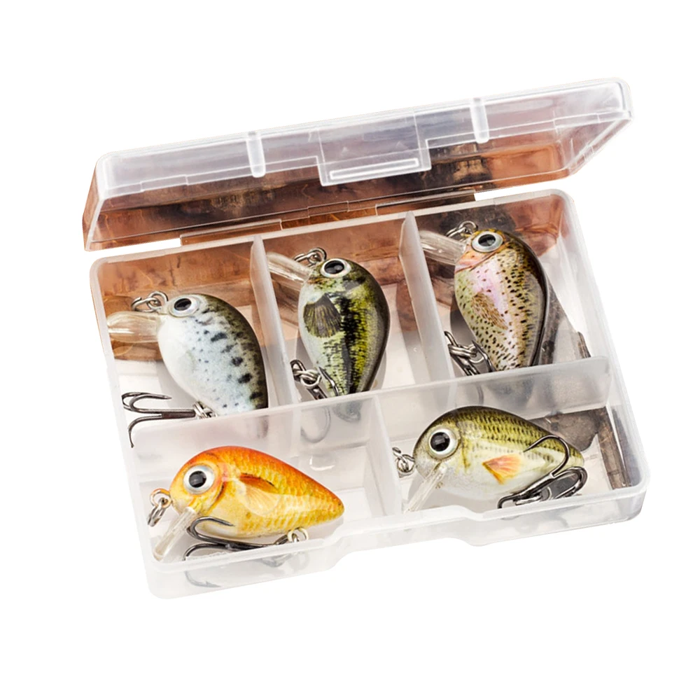 

5pcs/lot 2.8cm Bionic Fishing Lures Crankbait Hard Artificial Fish Baits 1.5g Floating Fishing Lure Wobblers Tackle pesca