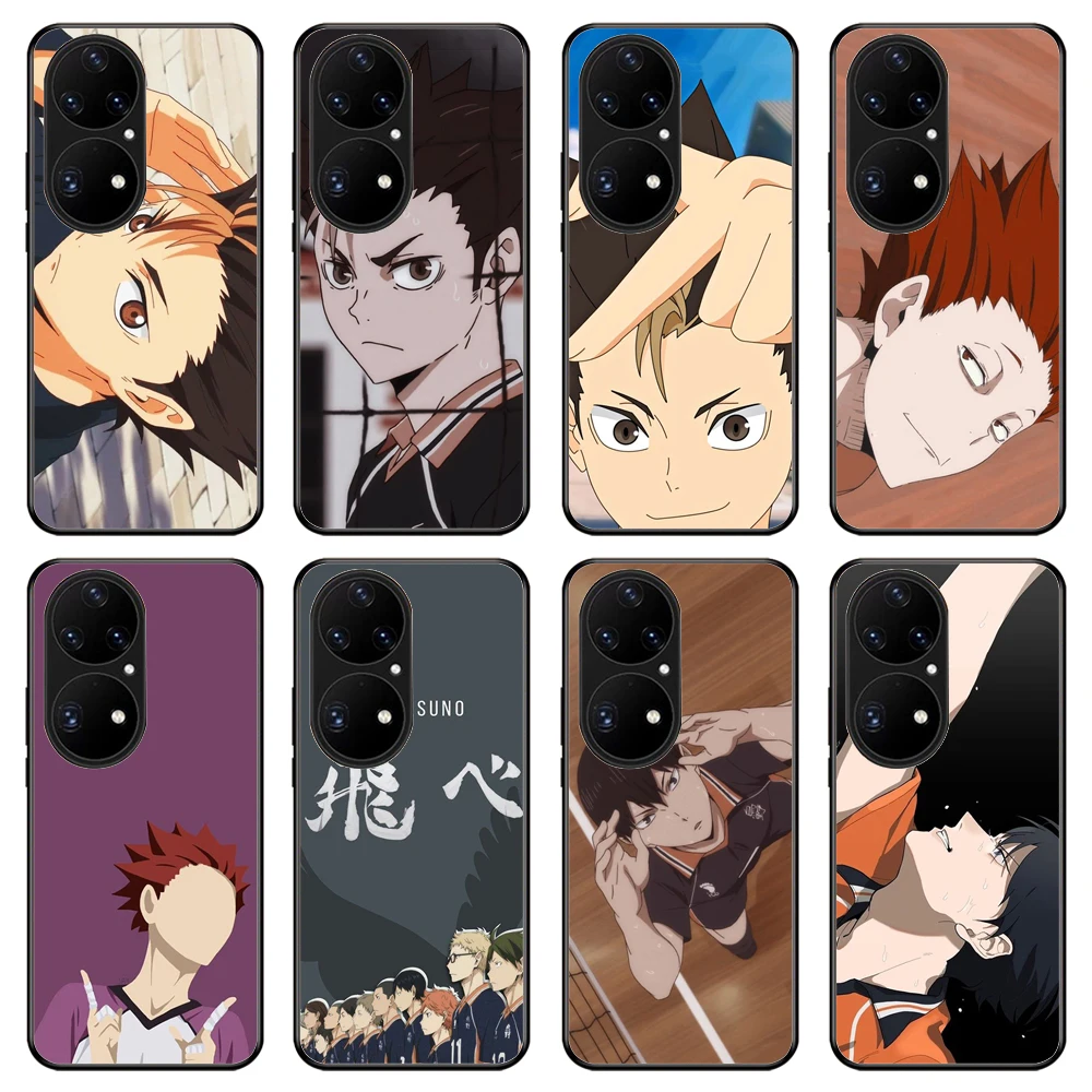 

Haikyuu Phone Case For Huawei P30 P40 P50 Pro Mate 40 40PRO HONOR 50 50Pro 50SE Non-Slip Frame Phone Case