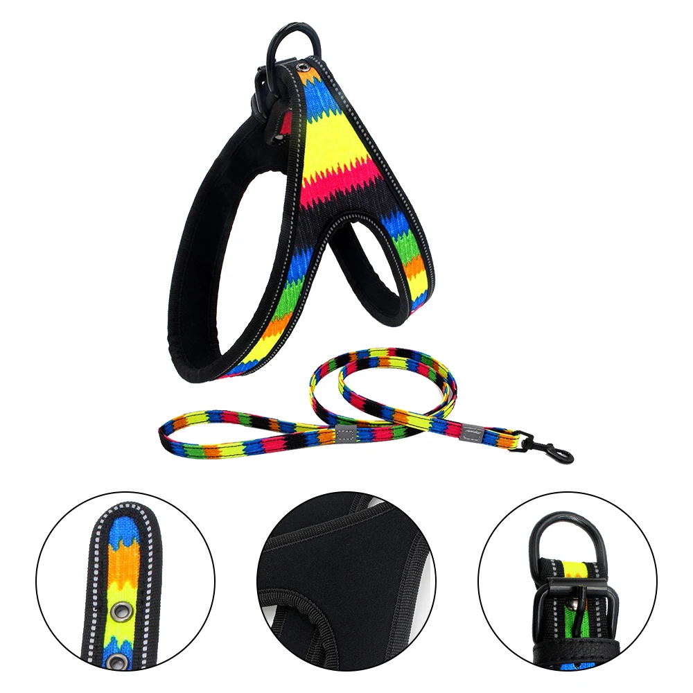 Пэдди шлейка для домашних животных и поводок Один комплект Светоотражающий