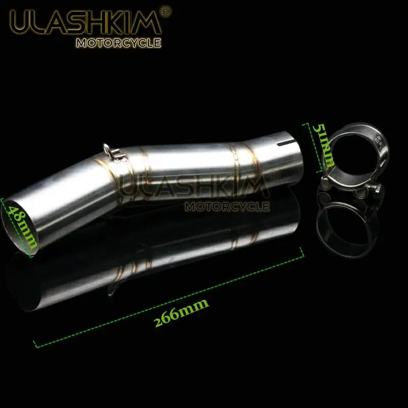 Мотоцикл Полная выхлопная средняя труба без шнуровки для Suzuki GSXR600 Gsxr700 Gsxr750 K7 GSX R700