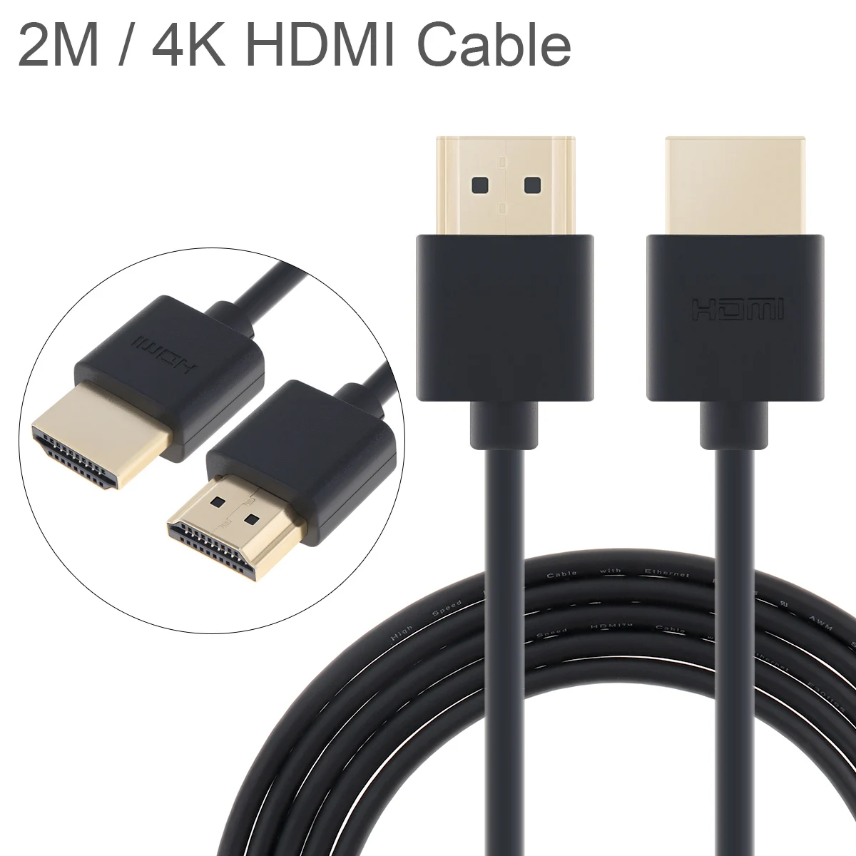 

DiGiYes 4K HDMI Cable 1.4 2M/6.56Ft Gold-plated High Speed 1080P 3D Male to Male Cable for HDTV / Splitter Switcher / LCD / PS3