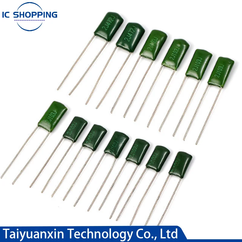 

Polyester Film Capacitor 2J 2E 2G 2A 100V 630V 100nF 0.1uF 2A104J 102J 103J 223J 222 472 473J 2A473J 2A472J 222J 223J 823J 562J
