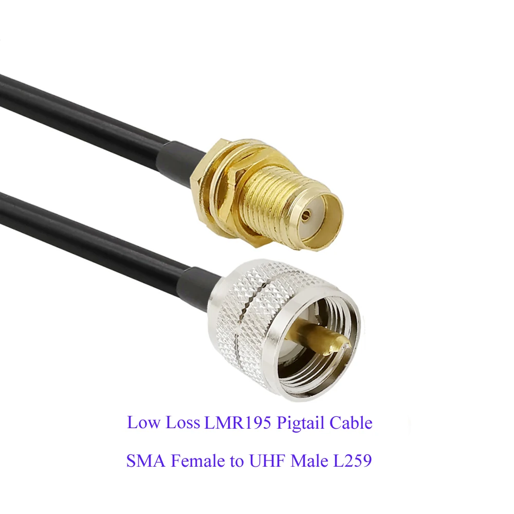 2 шт. Радиочастотный кабель LMR195 со штекером SMA и UHF L259 проводной коннектор