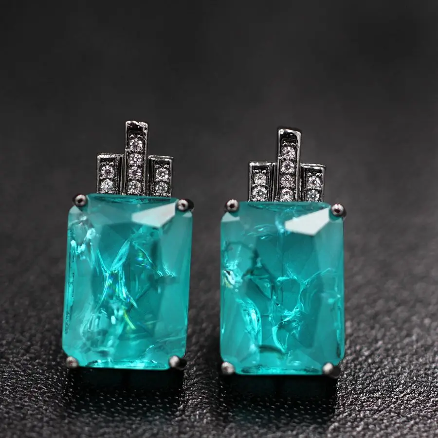 Женский комплект из колье и серёг с фианитом | Украшения аксессуары