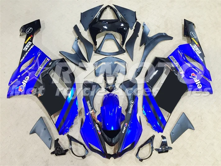 

New ABS whole Motorcycle Fairings Kit Fit for kawasaki Ninja ZX-6R 636 ZX6R 2007 2008 07 08 Bodywork set black blue