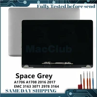 original new laptop display lcd assembly silver space grey for macbook pro retina 13 a1708 2016 mid 2017 emc 2978 3164 display