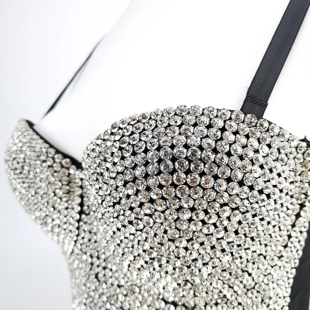 Стразы кроп топы для женщин 2020 сексуальный топ с украшением в виде кристаллов