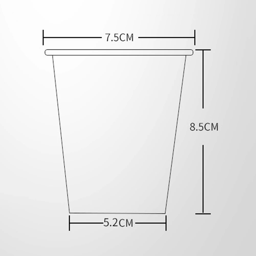 

50 Pcs 235ml Bamboo Fiber Office Disposable Cups Coffee Cup Thick Milk Tea Cups High Quality Party Supplies