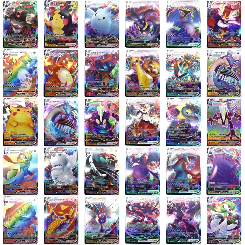 TAKARA TOMY-cartas de Pok&eacute;mon brillantes, juego de cartas VMAX GX V MAX Pokemo Kaarten Pikachu Charizard, juguete de batalla-2