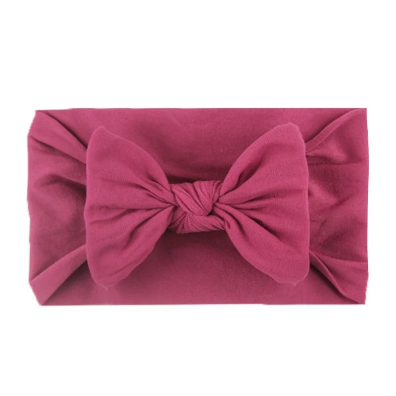 Beb&eacute; ni&ntilde;a de Color s&oacute;lido cinta el&aacute;stica suave para el cabello accesorios para el cabello, lazos anudada cabeza Haarband Headwrap para beb&eacute; reci&eacute;n nacido Ni&ntilde;o-4