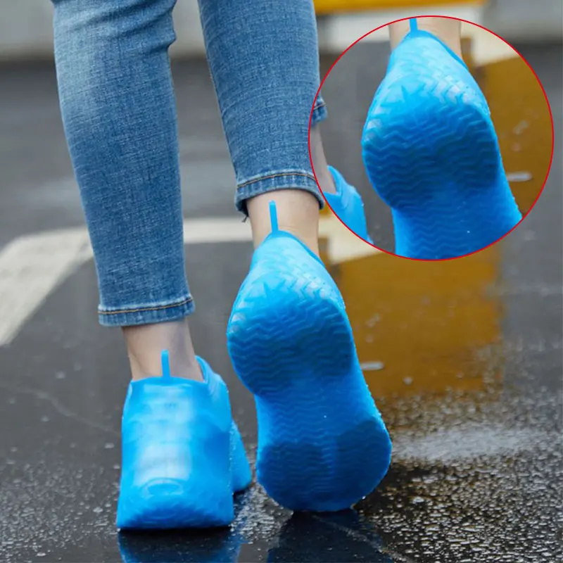 Нескользящие водонепроницаемые ботинки унисекс силиконовый материал защита для