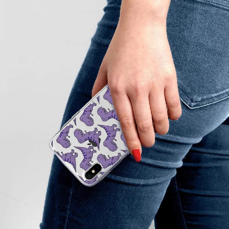 Cute Dinosaur Baby Fashion For iPhone 14 14ProMax 14Plus 13Promax 13 12 11 Soft TPU Transparent Phone Case Fundas Cover