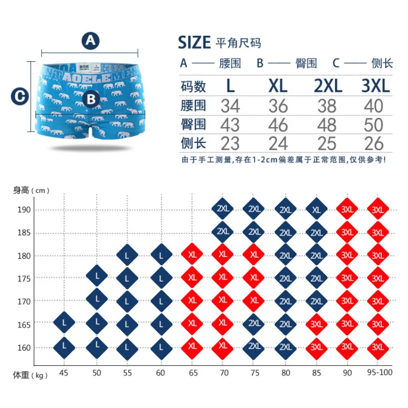 

BOBTXS 1pc Summer Cotton Loose Underpants Men's Boxers Printing Mens Underwear Comfort Home Man Shorts Arrow Panties Male Sexy