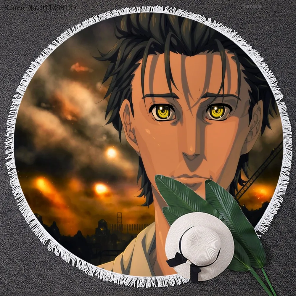 Круглое пляжное полотенце Steins с кисточками одеяло в японском стиле для йоги и