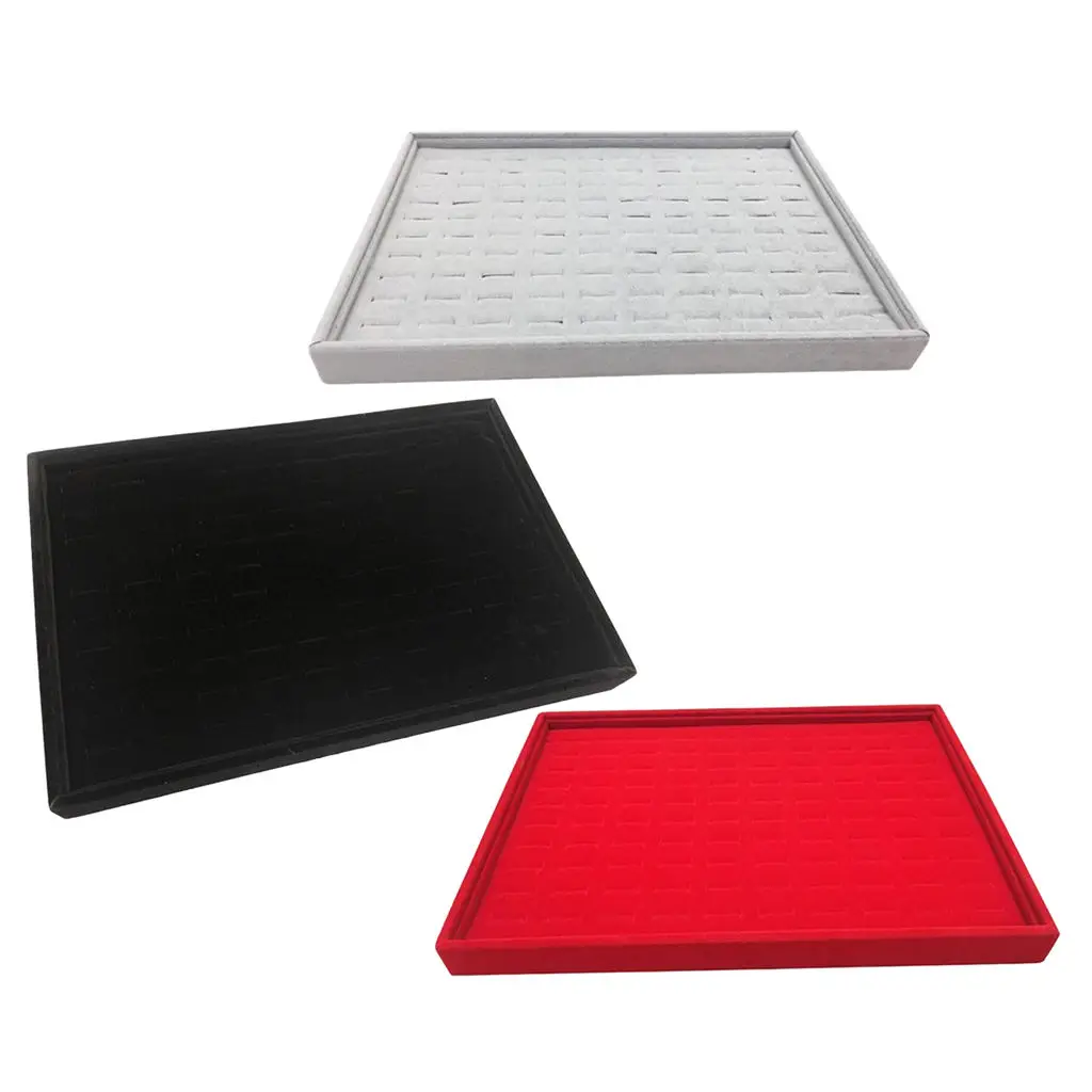 

Professional Velvet Tray Box Ring Holder Case Organizer 35x24x3cm Versatile